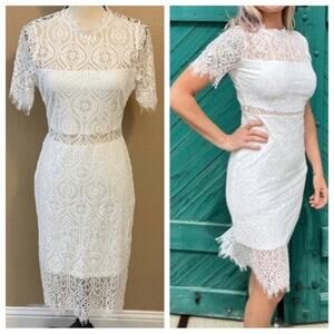 NWOT Lulus Remarkable White Lace Dress